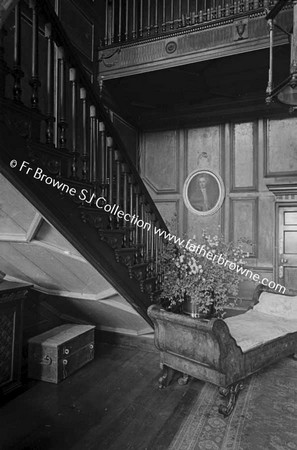 FRENCHPARK THE HOUSE  STAIRCASE AND OLD DOCUMENT CHEST